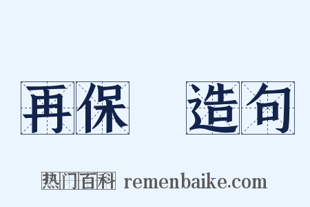 再保險造句是什么意思的图片